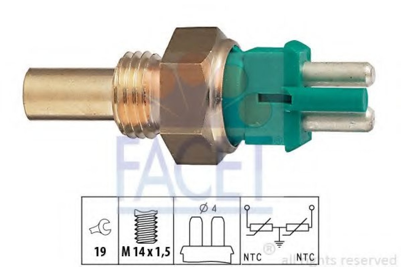 Senzor,temperatura lichid de racire MERCEDES C-CLASS Combi (S202) (1996 - 2001) FACET 7.3140 piesa NOUA