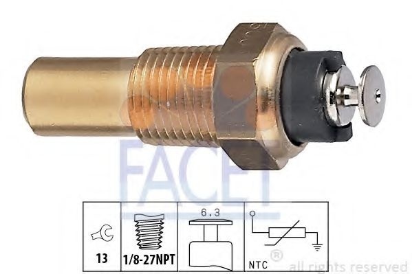 Senzor,temperatura lichid de racire OPEL ASTRA G Combi (F35) (1998 - 2009) FACET 7.3005 piesa NOUA