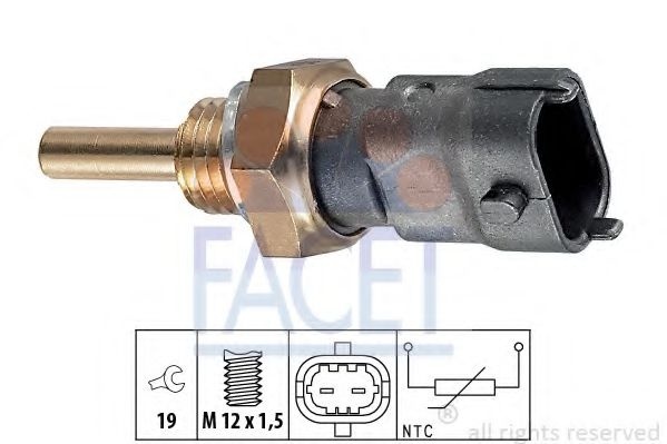 Senzor,temperatura lichid de racire OPEL CORSA C (F08, F68) (2000 - 2009) FACET 7.3264 piesa NOUA