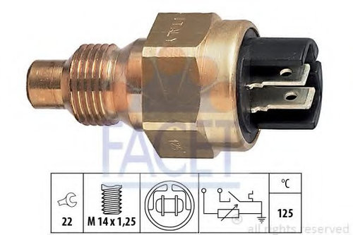 Senzor,temperatura lichid de racire RENAULT CLIO I (B/C57, 5/357) (1990 - 1998) FACET 7.3510 piesa N...