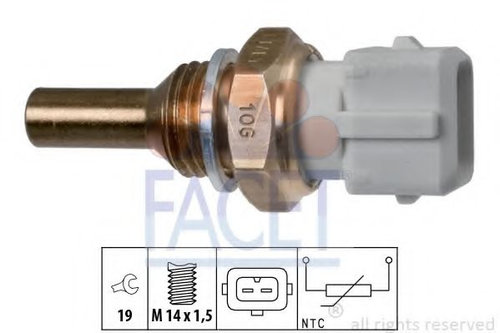 Senzor,temperatura lichid de racire SEAT TOLEDO I (1L) (1991 - 1999) FACET 7.3126 piesa NOUA