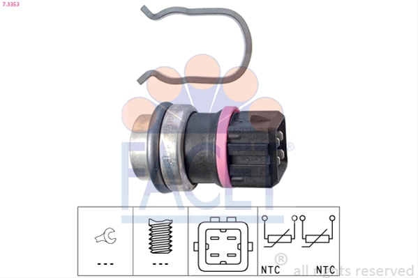 Senzor,temperatura Lichid De Racire; Senzor,temperatura Lichid De Racire; Senzor,temperatura Lichid De Racire Facet Vw 7.3353