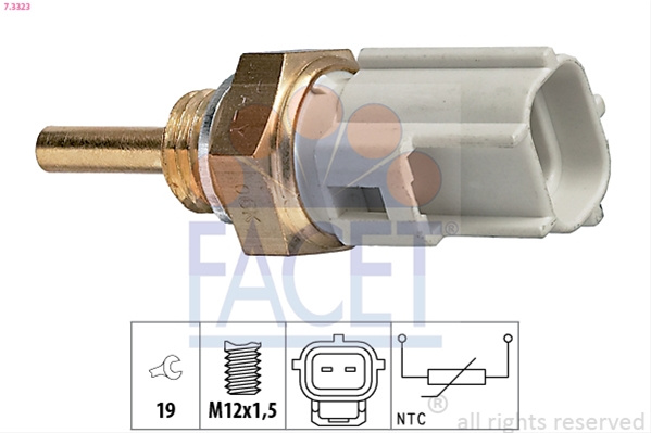 Senzor,temperatura Lichid De Racire; Senzor,temperatura Lichid De Racire; Senzor,temperatura Lichid De Racire Facet Citroën 7.3323