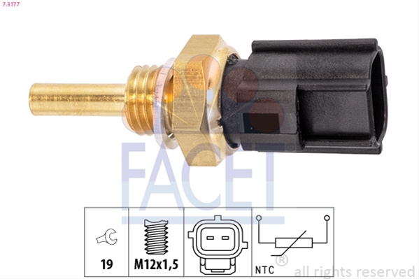 Senzor,temperatura Lichid De Racire; Senzor,temperatura Lichid De Racire; Senzor,temperatura Lichid De Racire Facet Mini 7.3177