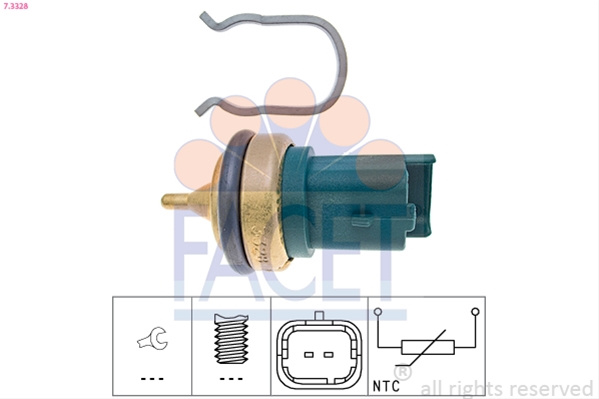 Senzor,temperatura Lichid De Racire; Senzor,temperatura Lichid De Racire; Senzor,temperatura Lichid De Racire Facet Mini 7.3328