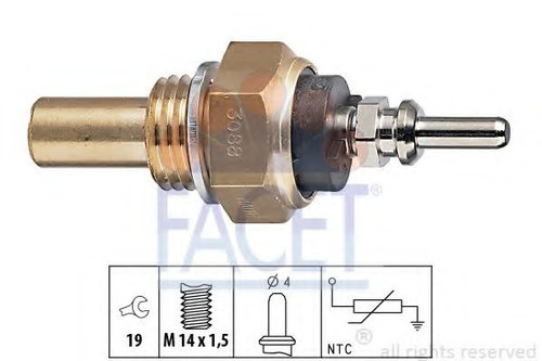 Senzor,temperatura lichid de racire SSANGYONG KORANDO (KJ) (1996 - 2006) FACET 7.3088 piesa NOUA