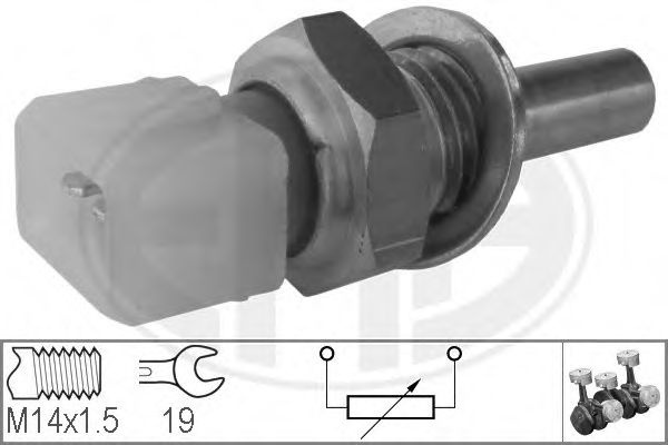 Senzor,temperatura lichid de racire VOLVO V70 I (LV) (1996 - 2000) ERA 330115 piesa NOUA