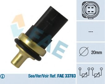 Senzor,temperatura lichid de racire VW BORA (1J2) (1998 - 2005) FAE 33781 piesa NOUA