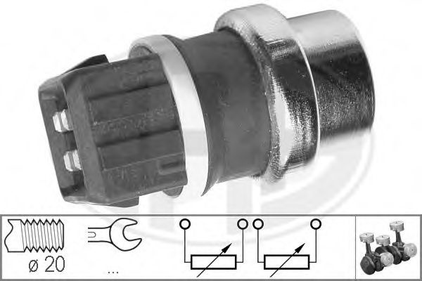 Senzor,temperatura lichid de racire VW LUPO (6X1, 6E1) (1998 - 2005) ERA 330287 piesa NOUA