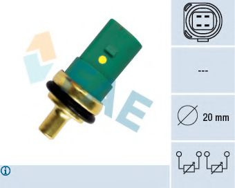 Senzor,temperatura lichid de racire VW TRANSPORTER IV bus (70XB, 70XC, 7DB, 7DW, 7DK) (1990 - 2003) FAE 33783 piesa NOUA