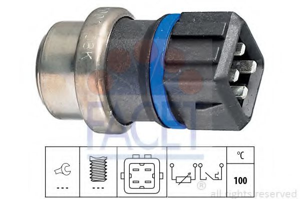 Senzor,temperatura lichid de racire VW TRANSPORTER IV bus (70XB, 70XC, 7DB, 7DW, 7DK) (1990 - 2003) FACET 7.3536 piesa NOUA