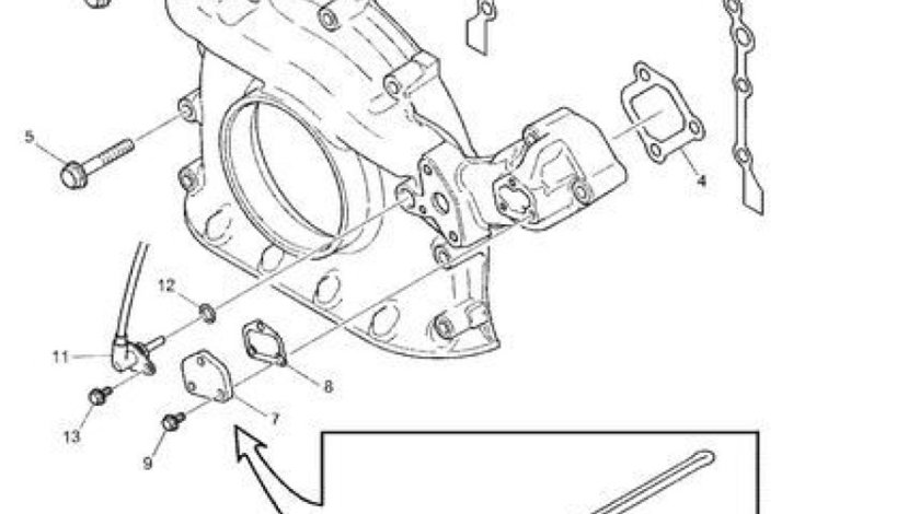 Senzor temperatura PDE motor Scania 15,6 TD (poz.11) SCANIA OE 1865317