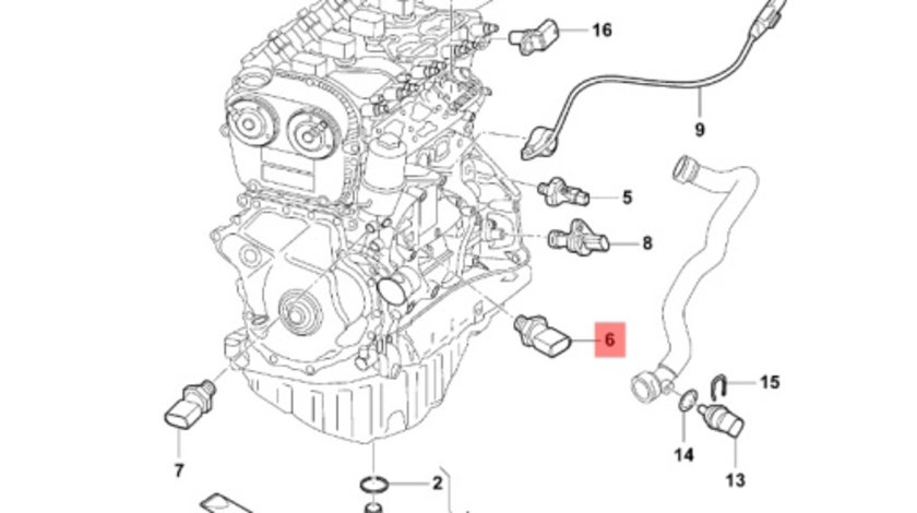 Senzor temperatura ulei Audi A4 B8 2.0 TDI CAG Sedan 2009 OEM 038919081H