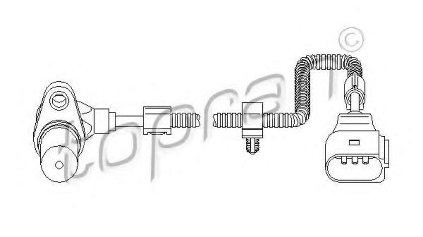 Senzor turatie,management motor AUDI A3 (8P1) (2003 - 2012) TOPRAN 111 381 piesa NOUA