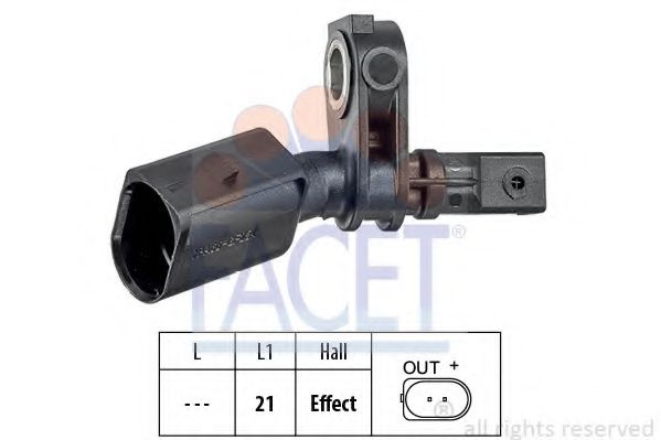 Senzor,turatie roata AUDI A3 (8V1) (2012 - 2016) FACET 21.0011 piesa NOUA