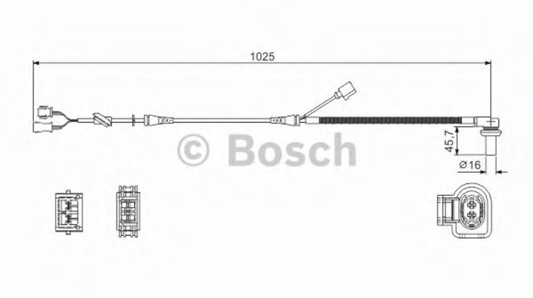Senzor,turatie roata AUDI A4 (8D2, B5) (1994 - 2001) BOSCH 0 986 594 002 piesa NOUA