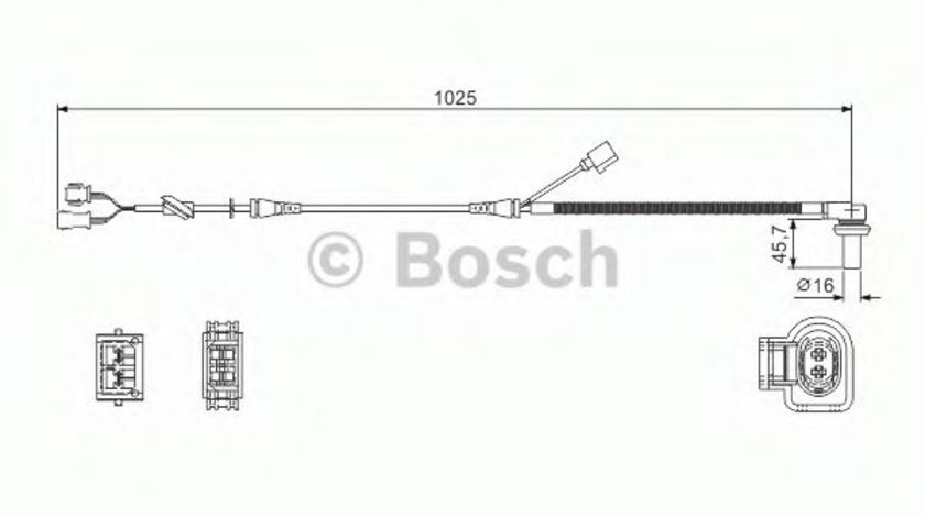 Senzor,turatie roata AUDI A4 Avant (8D5, B5) (1994 - 2001) BOSCH 0 986 594 002 piesa NOUA