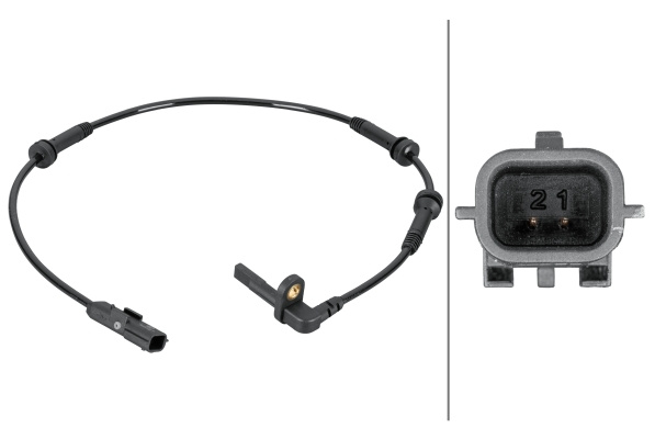 Senzor,turatie roata Axa fata ambele parti (6PU012806861 HELLA) RENAULT