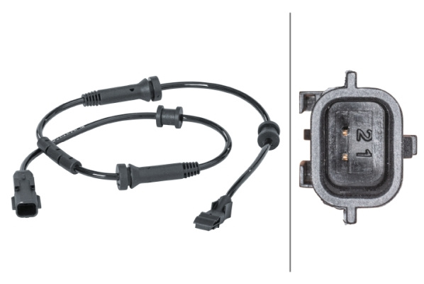 Senzor,turatie roata Axa spate ambele parti (6PU012679671 HELLA) RENAULT
