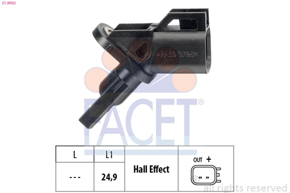 Senzor,turatie Roata Facet Ford 21.0002