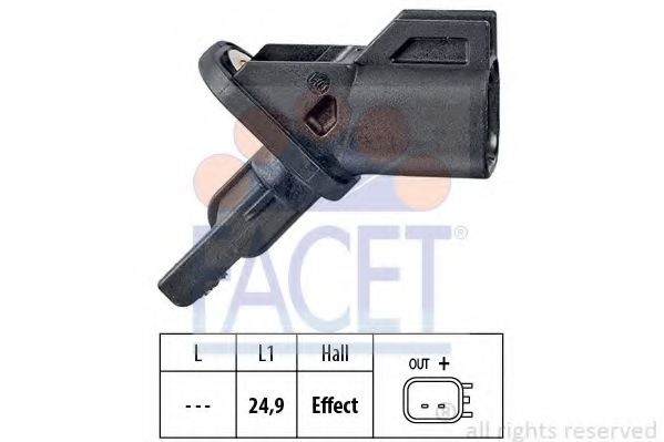 Senzor,turatie roata FORD FOCUS C-MAX (2003 - 2007) FACET 21.0001 piesa NOUA