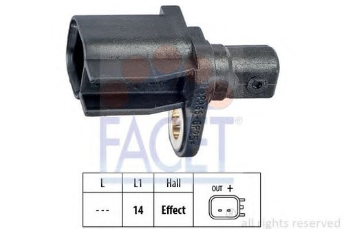 Senzor,turatie roata FORD GALAXY (WA6) (2006 - 2015) FACET 21.0018 piesa NOUA