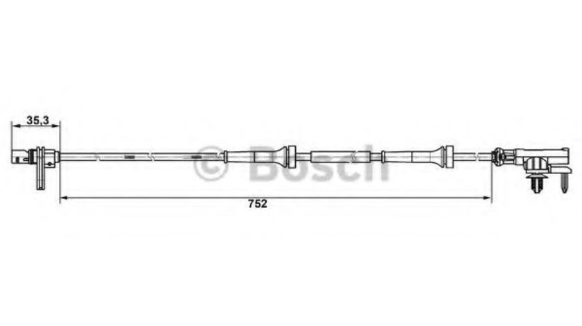 Senzor,turatie roata MITSUBISHI COLT CZC Cabriolet (RG) (2006 - 2009) BOSCH 0 265 007 638 piesa NOUA