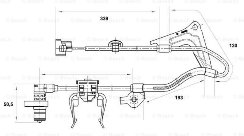 Senzor,turatie roata punte fata (0265001416 BOSCH) TOYOTA