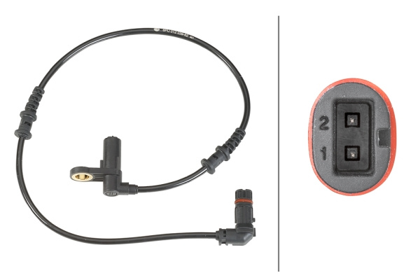Senzor,turatie roata punte fata (6PU012039621 HELLA) MERCEDES-BENZ