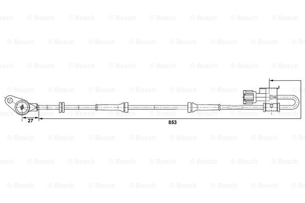 Senzor,turatie roata puntea spate (0265006378 BOSCH) NISSAN
