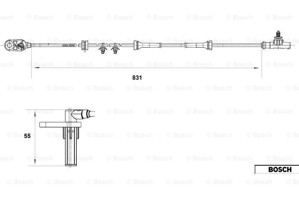 Senzor,turatie roata puntea spate (0265007559 BOSCH) NISSAN