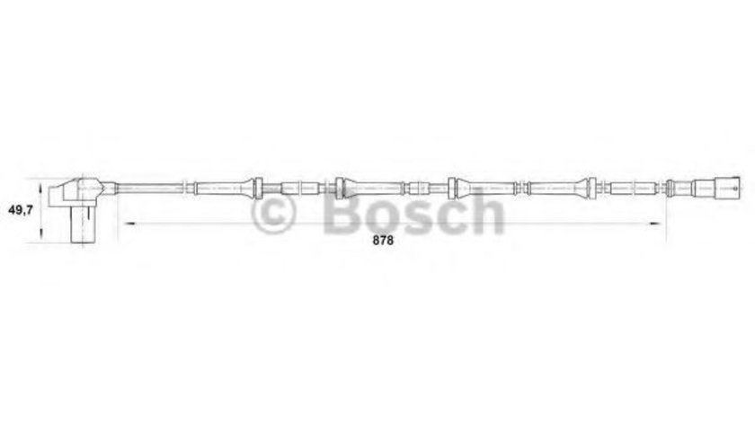 Senzor,turatie roata RENAULT KANGOO (KC0/1) (1997 - 2007) BOSCH 0 265 006 711 piesa NOUA