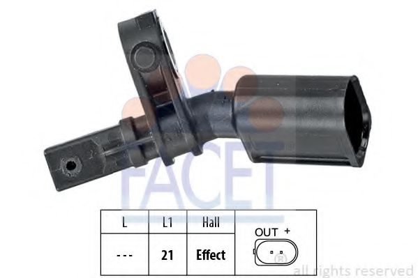 Senzor,turatie roata SKODA FABIA I (6Y2) (1999 - 2008) FACET 21.0010 piesa NOUA