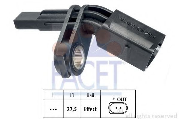 Senzor,turatie roata VW MULTIVAN V (7HM, 7HN, 7HF, 7EF, 7EM, 7EN) (2003 - 2015) FACET 21.0007 piesa NOUA