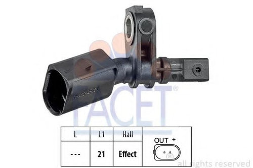 Senzor,turatie roata VW UP (2011 - 2016) FACET 21.0011 piesa NOUA