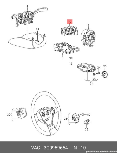 Senzor unghi volan 3C0959654 Vw Passat B6 2.0 TDI 2006 BKP OEM 3C0959654