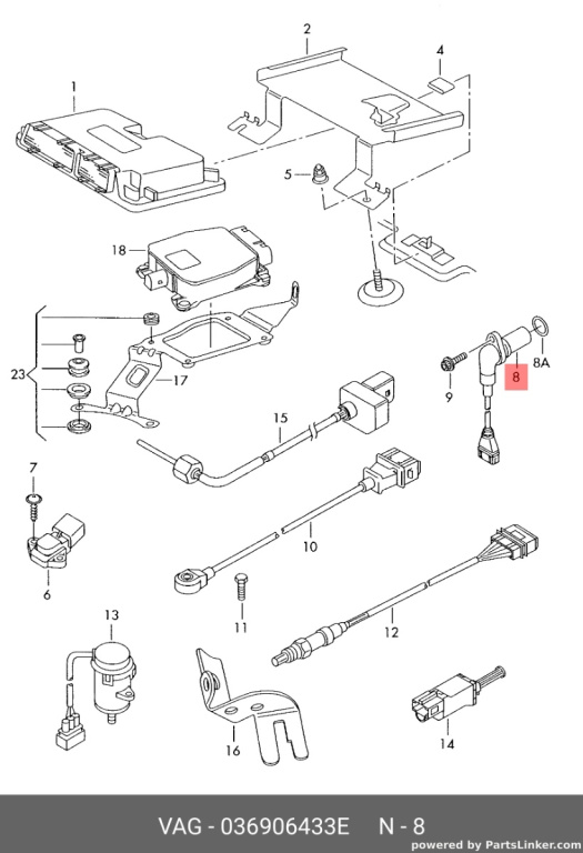 Senzor vibrochen Skoda Fabia 2004 2005 Hatchback OEM 036906433E