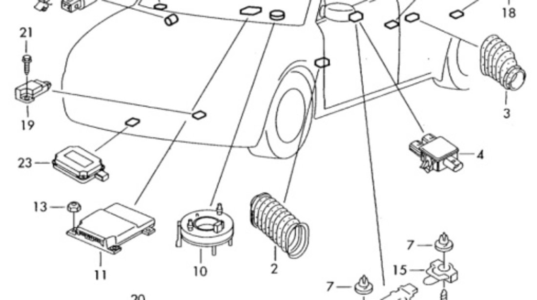 Senzori impact airbag laterali Audi A3 8L 1.9 TDI automata OEM 8L0959643C