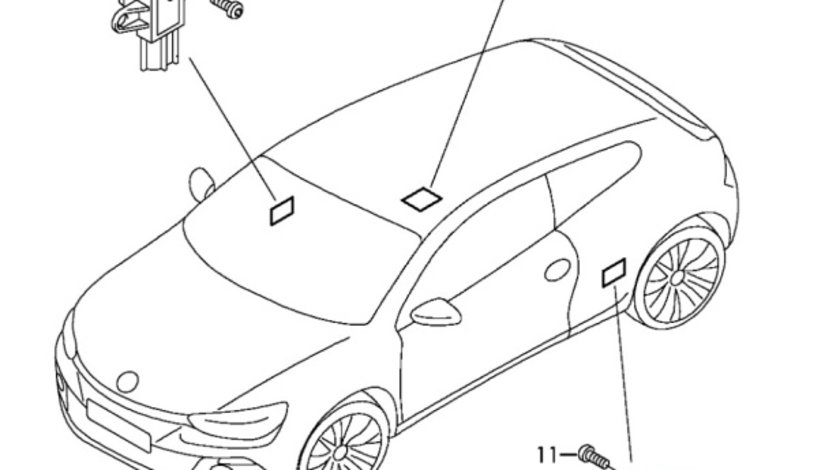 Senzori impact laterali Volkswagen Touran 2.0 TDI 2007 2008 OEM 5M0909606A