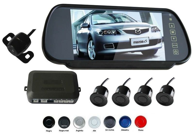 Senzori Parcare Cu Camera Video Si Display LCD De 7&quot; In Oglinda S608 270188