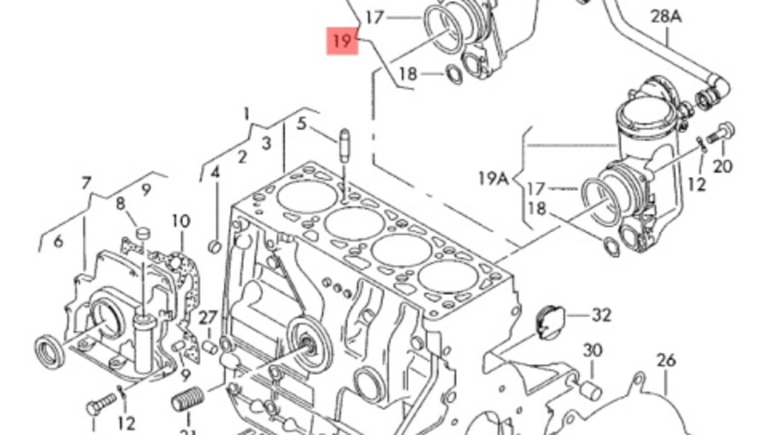 Separator ulei ventilatie bloc ​Volkswagen Polo (6K5) Break 2000 1.4 16V OEM 036103464G