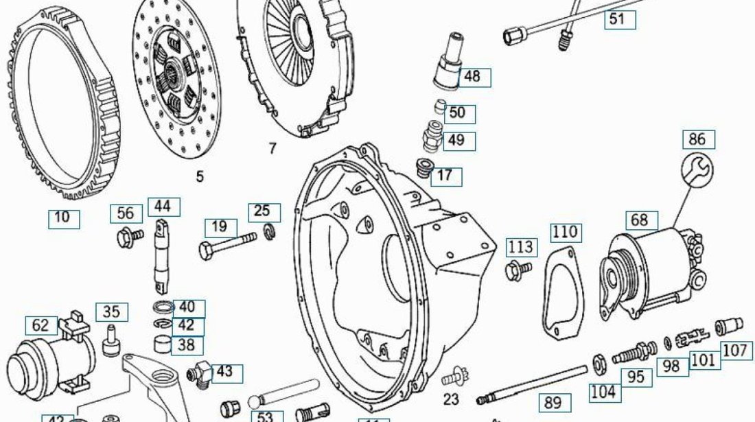 Servomecanism ambreiaj autocar Setra 415 (poz.68) PNEUMATICS A0002951518