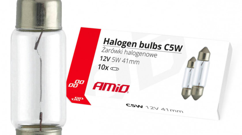 Set 10 becuri cu halogen C5W Festoon, 41mm, 12V AVX-AM02554