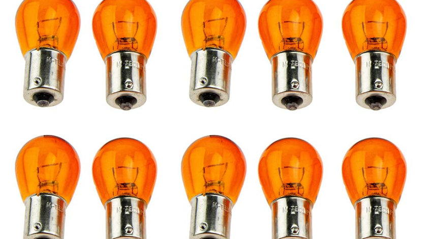 Set 10 becuri PY21W, PY21W ORANGE 21W 12V /BASE TYPE BAU15S/ /SPRZEDAJEMY TYLKO PO 10SZT./