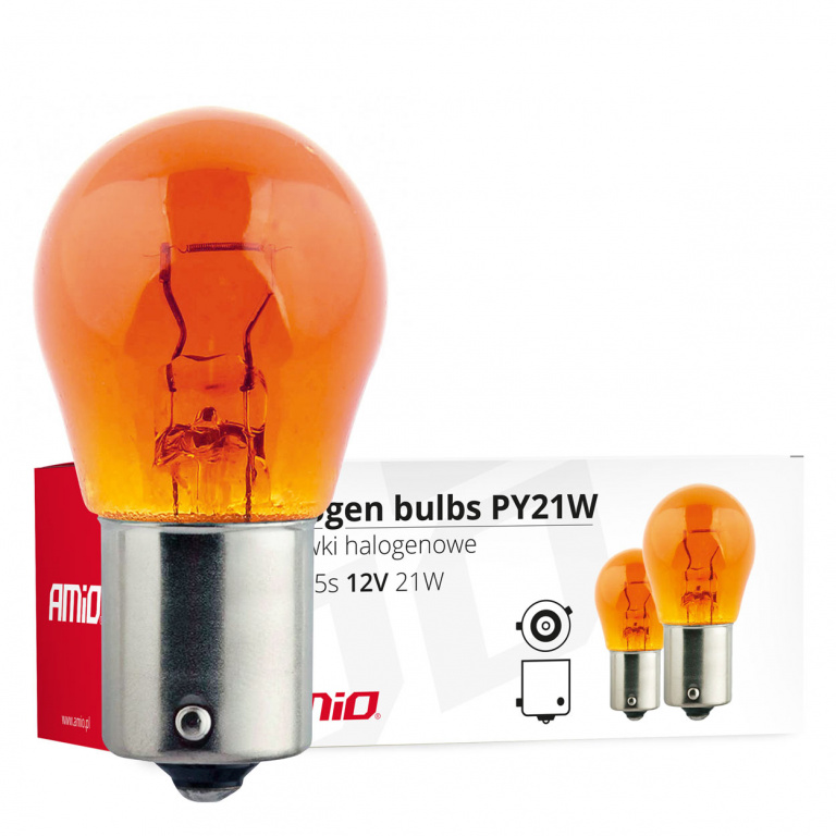 Set 10 Buc Bec Amio PY21W 12V 21W BAU15s 01158