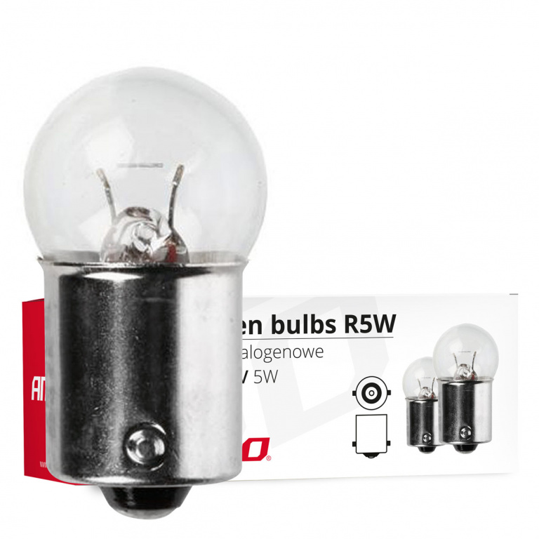 Set 10 Buc Bec Amio R5W 12V 5W BA15S 01485