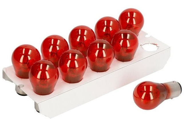 Set 10 Buc Bec Art PR21/5W 12V 21/5W Doua Faze Simetric S25 Rosu TCT-5294