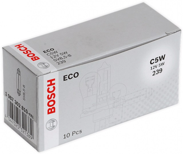 Set 10 Buc Bec Bosch C5W 12V 5W Eco 1 987 302 810