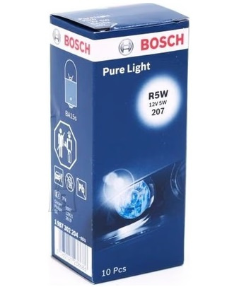 Set 10 Buc Bec Bosch R5W 12V 5W Pure Light 1 987 302 204