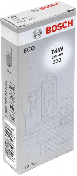 Set 10 Buc Bec Bosch T4W 12V 4W Eco 1 987 302 817